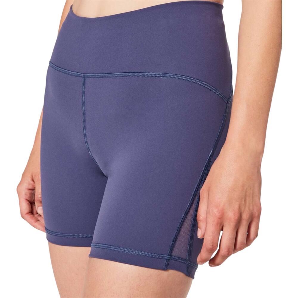 Lululemon Train Times Short 6" High-Rise Mesh Pocket Drawcord Moody Blues 12